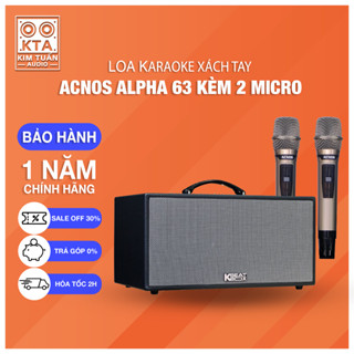 Loa Xách Tay Karaoke Acnos Alpha 63 750W(PMPO) 2025 Kèm 2 Micro hàng chính hãng bảo hành 12 tháng
