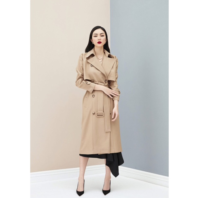 Áo Lane Jt bat-wing trench coat khaki 2850K