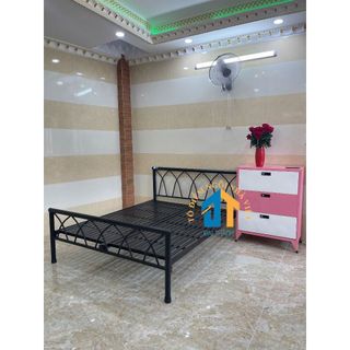 Giường sắt 1m4 x 2m đan chéo