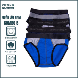  Quần lót nam tam giác 5 cái cao cấp cotton đẹp lưng cao VNO52 