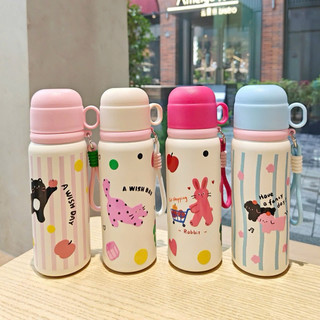  Bình Giữ Nhiệt Dễ Thương Hình Mèo Có Kèm Nắp Làm Cốc 550ML 