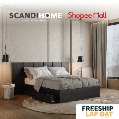 ESTELLE, Giường ngủ hiện đại BED_246, 207x110cm, sản xuất bởi Scandi Home