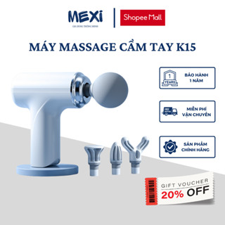 Máy massage cầm tay mini MEXI, massage toàn thân cầm tay 6 cấp độ chuyên sâu với 4 đầu mát xa