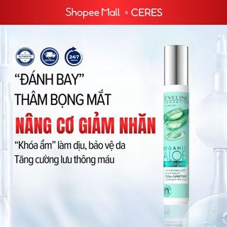 Thanh Lăn Tái Tạo Và Dưỡng Da Mắt Eveline Organic Aloe Collagen Eye 15ml