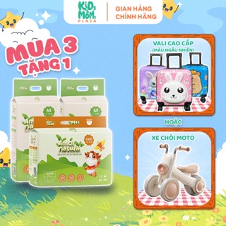 (3A) [TẶNG VALI CAO CẤP/XE CHÒI MOTO] COMBO 3 BỊCH tã/bỉm Amor Natural mềm mỏng, thấm tốt size NB tới 4XL