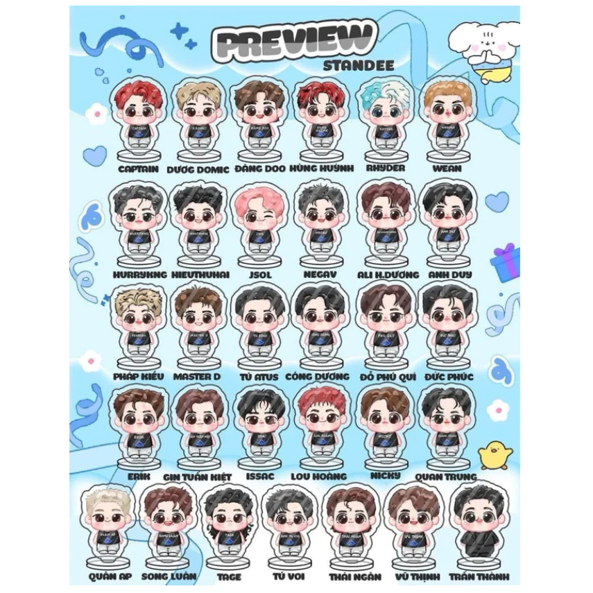 Blindbox blind pack hộp mù standee 5CM chibi ATSH Anh trai say hi nlp shop
