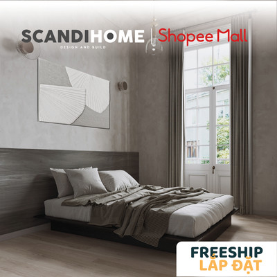 ROBECCA, Giường ngủ hiện đại BED_153, 250x20cm, Giường ngủ gỗ Scandi Home