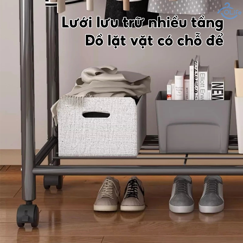OLife Giá treo quần áo chất lượng cao Kệ treo quần áo Chống gỉ Sào treo quần áo Di chuyển dễ dàng | BigBuy360 - bigbuy360.vn