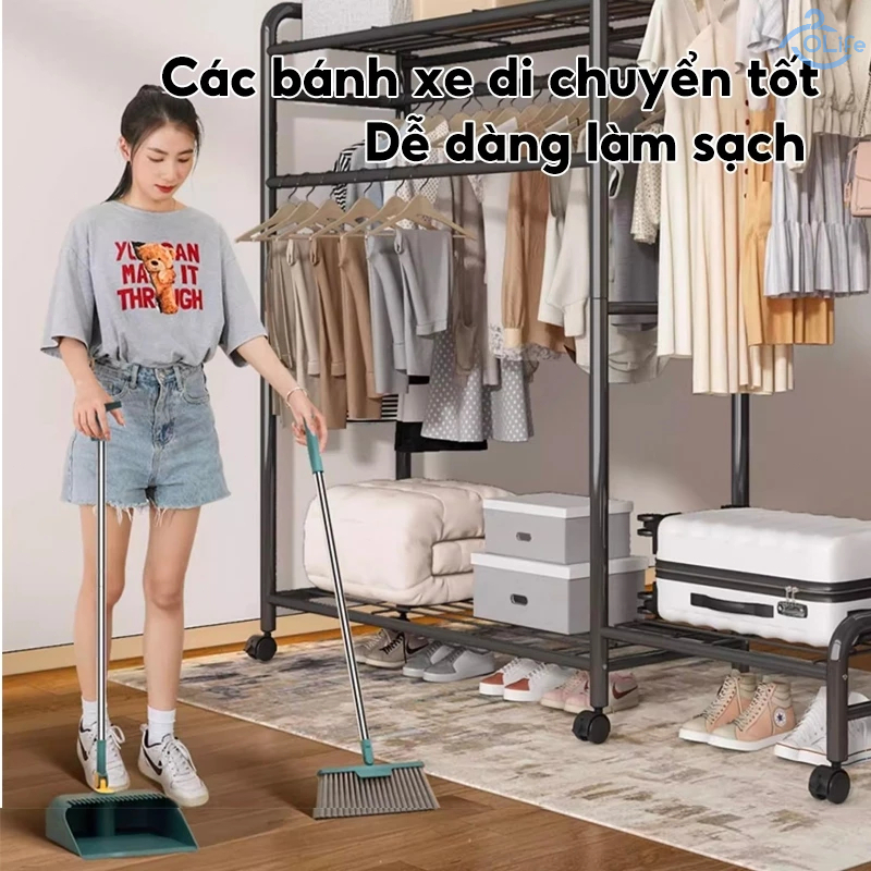 OLife Giá treo quần áo chất lượng cao Kệ treo quần áo Chống gỉ Sào treo quần áo Di chuyển dễ dàng | BigBuy360 - bigbuy360.vn