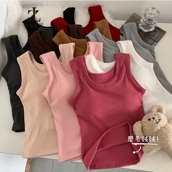 Áo Sát Nách Có Đệm Ngực, Áo 3 Lỗ Dệt Kim Chất Thun Gân Mềm Ôm Body Quyến Rũ Thoáng Mát Mùa Hè A17