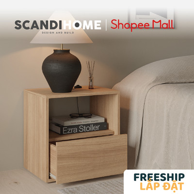 DECI, Tủ đầu giường DRA_306, 50x37x50cm, kệ đầu giường Scandi Home