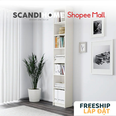 JELLY, Kệ sách 7 tầng SHE_135, 40x28x234cm, kệ gỗ Scandi Home
