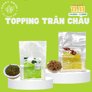[HOT HOT] Trân châu GẠO RANG/Ô LONG gói 1kg, topping trân châu Phê La dẻo dai, thơm ngon, topping trà sữa