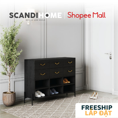 WILLI, Kệ giày, kệ để đồ SHO_016, 128x36x92cm, kệ để giày Scandi Home