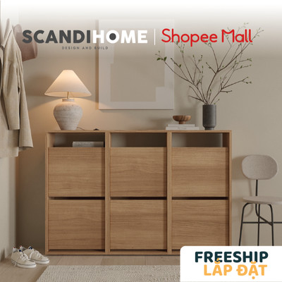 DECI, Kệ giày, kệ để đồ SHO_021, 150x31x100cm, kệ để giày Scandi Home