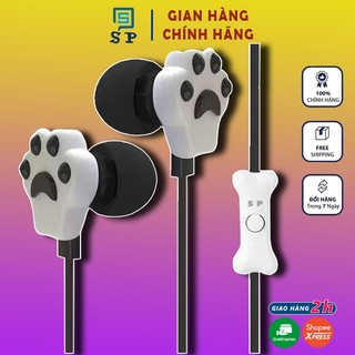  Tai nghe có dây gaming chân mèo S P M11 có mic phone chống ồn chơi game hay như tai nghe bluetooth 