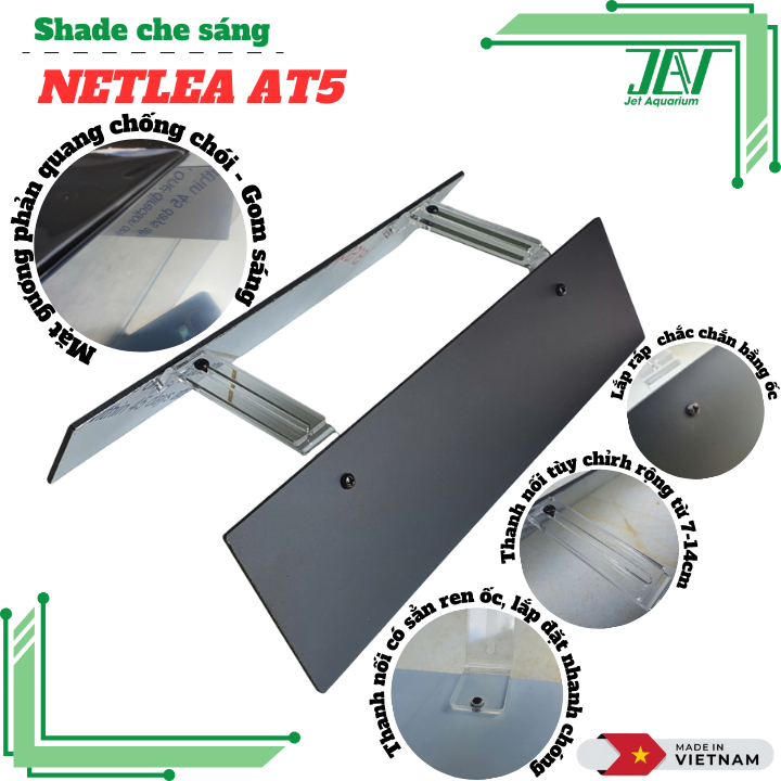 Shade JetA Chắn Sáng Cho Netlea AT5 D Pro 45cm, Tấm Che Sáng Đèn Netlea AT5 D Pro 450
