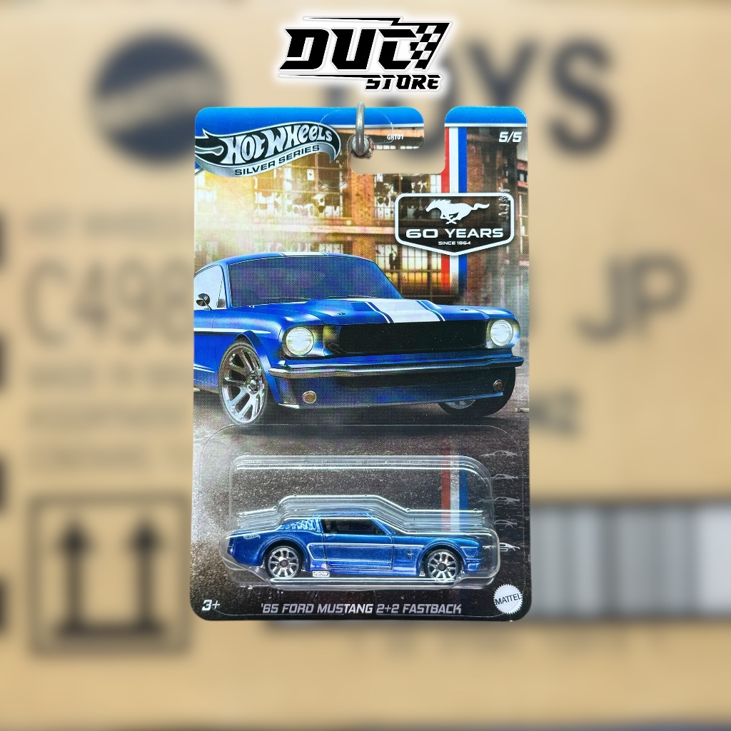 ducstore Xe mô hình JBY54 Hot Wheels 65 Ford Mustang 2+2 Fastback - CHASE Mustang 60 Years Series (2