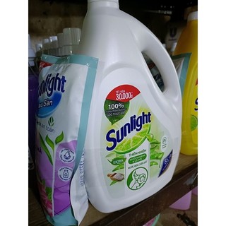Nước rửa chén Sunlight 3,6kg/Can Hương chanh trà xanh hương tự nhiên an toàn cho mọi loại da tay