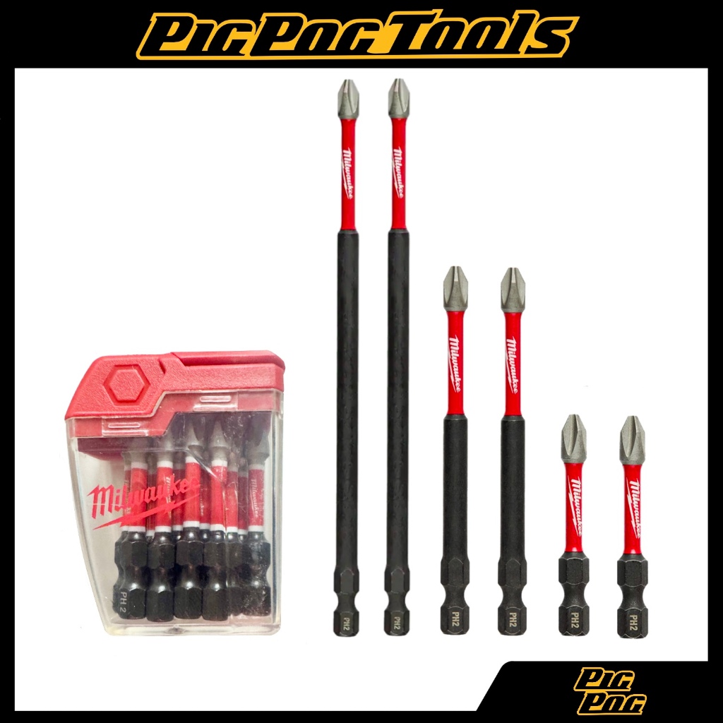 Mũi vít chuẩn ngắn US Milwaukee SHOCKWAVE Impact PH2 Power Bits