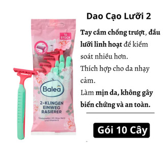 Dao cạo Balea Đức lưỡi kép dành cho nữ (gói 5 cái, 8 cái)