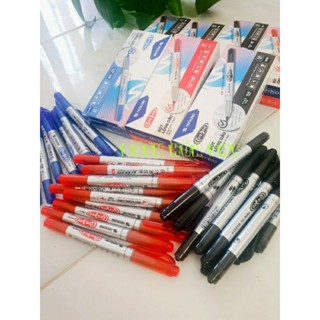 Bút lông dầu, dạ kim Thiên Long PM-04 - 2 đầu bút linh hoạt