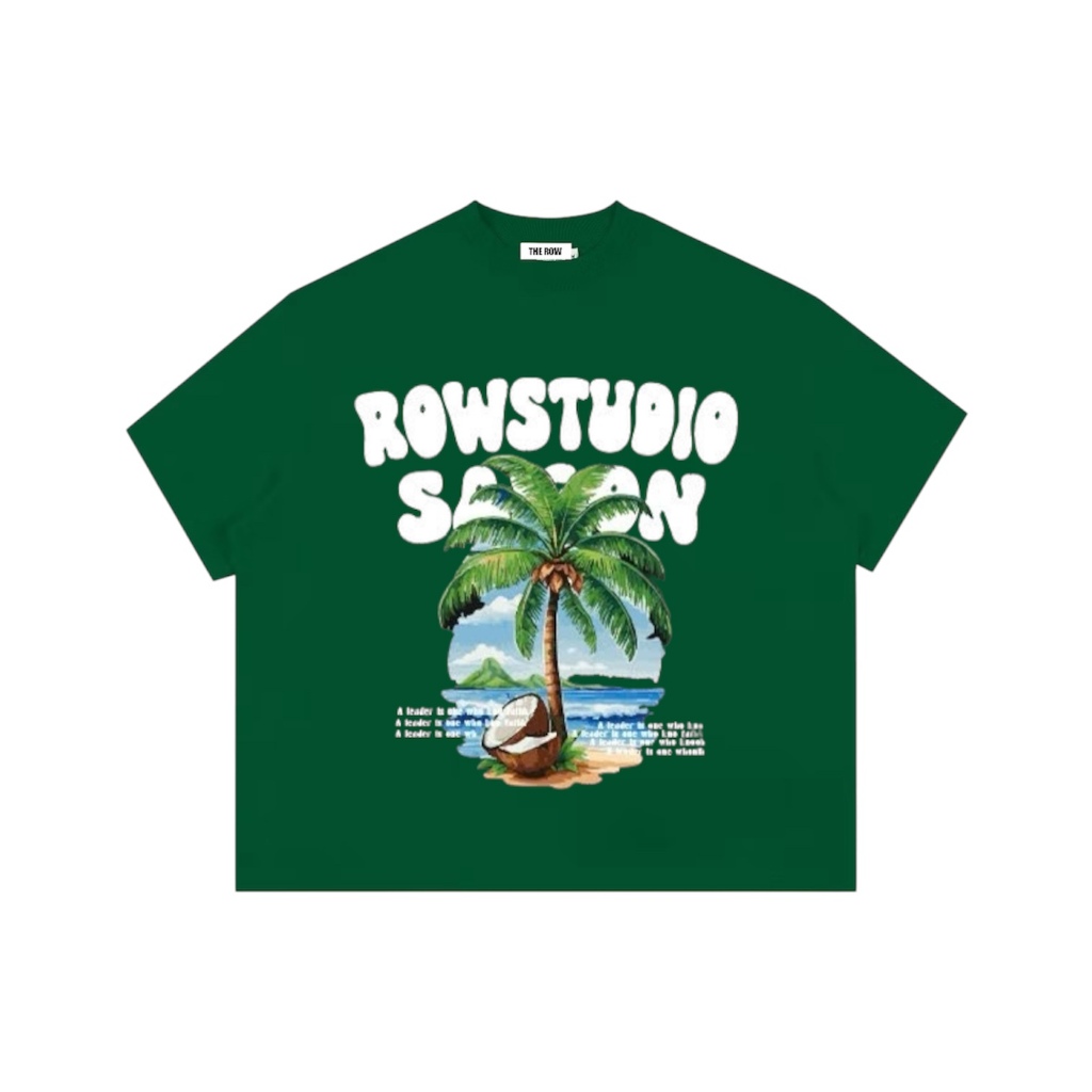 Áo Thun Big Boxy Local Brand THEROW Tay Ngắn Cotton " CÂY DỪA COCONUT " Menswear Unisex Nam Nữ Cổ Tròn Hot Trend 2025 | BigBuy360 - bigbuy360.vn