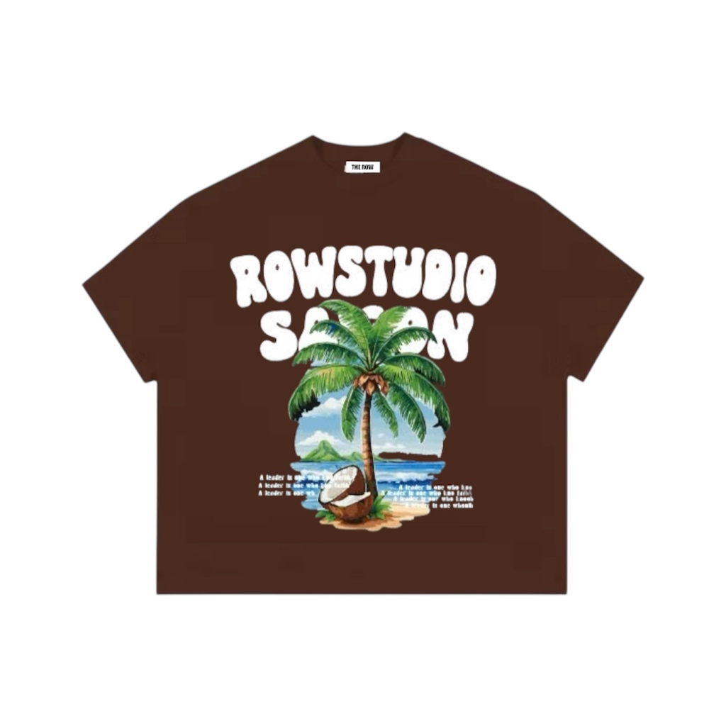 Áo Thun Big Boxy Local Brand THEROW Tay Ngắn Cotton " CÂY DỪA COCONUT " Menswear Unisex Nam Nữ Cổ Tròn Hot Trend 2025 | BigBuy360 - bigbuy360.vn