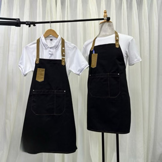 Tạp dề nail, tạp dề pha chế vải kaki cotton cao cấp - C2