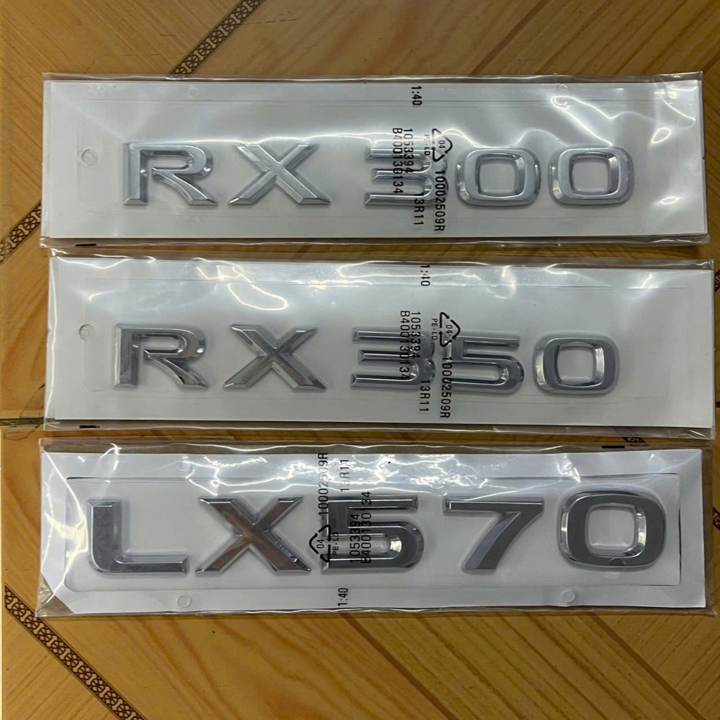 logo chữ nổi LEXUS LX570, LX470, RX300, RX350 dán thân xe