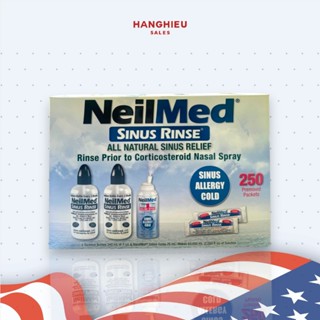 Bộ sản phẩm nước muối rửa mũi (nước muối sinh lý) Neilmed Sinus Rinse 250 gói