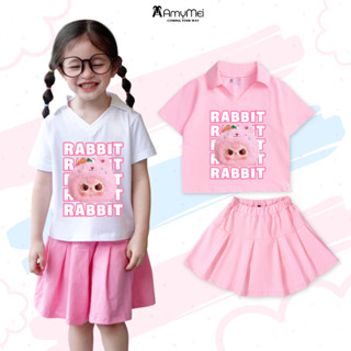 Bộ váy bé gái Baby Three Amymei, áo bâu croptop, cotton thoáng mát, cho bé 16-48kg VAYAOBAU_BABY1