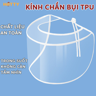 Kính Chắn Gió Chắn Bụi Cho Mũ Len Mũ Lưỡi Trai Mũ Tai Bèo  Chất Liệu TPU Trong Suốt HATTY K01 Khăn Voan Cho Bé Chắn Gió