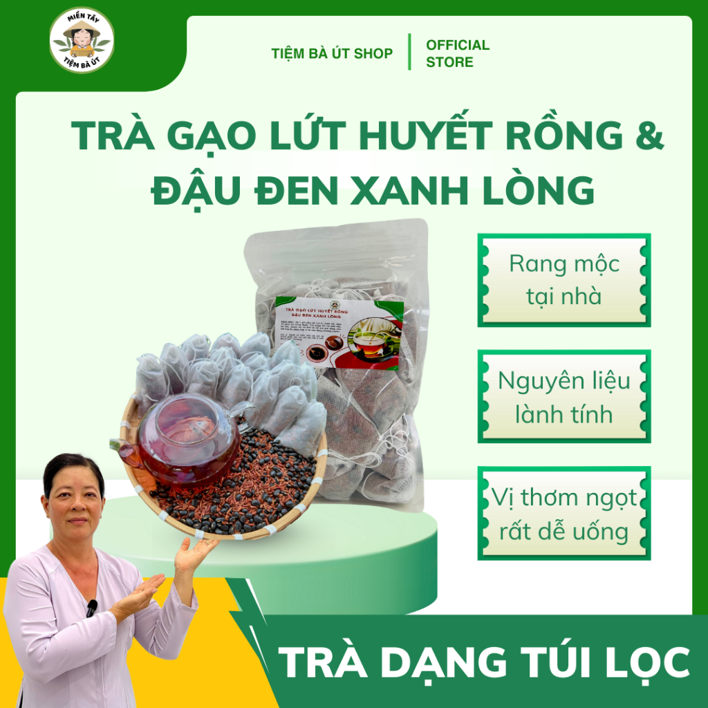   TRÀ LỢI SỮA  Trà gạo lứt huyết rồng đậu đen - Tiệm Bà Út 