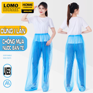 Quần đi mưa dùng 1 lần LOMO dành cho cả nam và nữ thiết kế trùm chân chống mưa, nước bẩn té