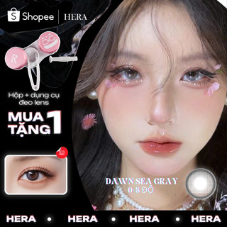  Lens Hera Xám Biển Bình Minh 0-8 Độ DAWN SEA GRAY Kính Áp Tròng Khóa Ẩm 97% Cao Cấp MPC Cận 6 Tháng Nhập Khẩu Hàn Quốc 