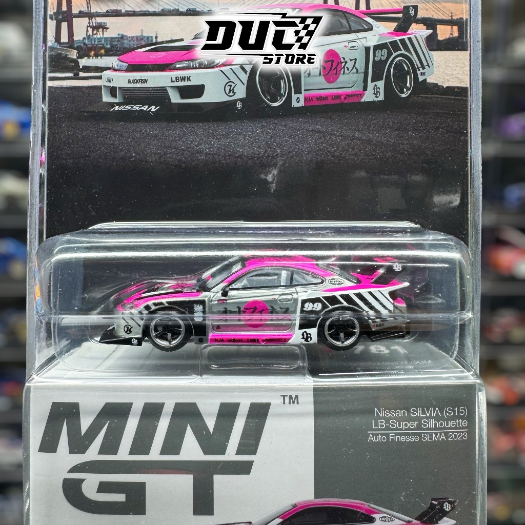 Ducstore Xe mô hình MiniGT CHASE #781 Nissan LB-Super Silhouette S15 SILVIA Auto Finesse SEMA 2023