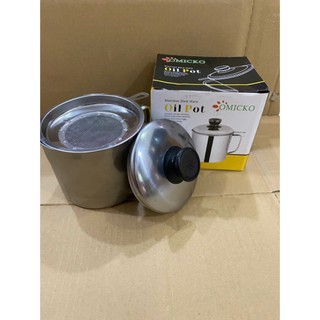 Bình Ca Inox Lọc Dầu Ăn -Lọc Dầu Ăn Xả Bỏ Dầu Ăn, Hũ Chứa Đựng Dầu Mỡ Lọc Cặn Dầu Cặn