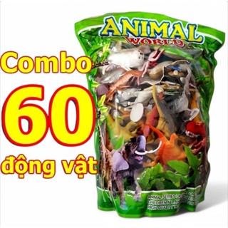 Mô Hình Động Vật 60 Chi Tiết Cho Bé – Khủng Long, Thú Rừng, Gia Súc, Biển | New4all ANIMAL WORLD