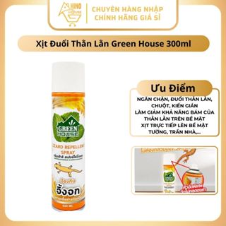  Chai Xịt Đuổi Thằn Lằn GreenHouse 300ml Thái Lan Hương Tinh Dầu Bạc Hà An Toàn - Hinohouse 