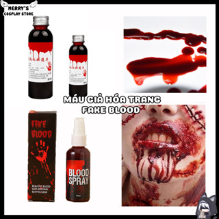 Chai 30ml/60ml/120ml Máu Giả Hóa Trang Dạng Lỏng Màu Đỏ Fake Blood Chuyên Dùng Cosplay Haloween Ma Cà Rồng