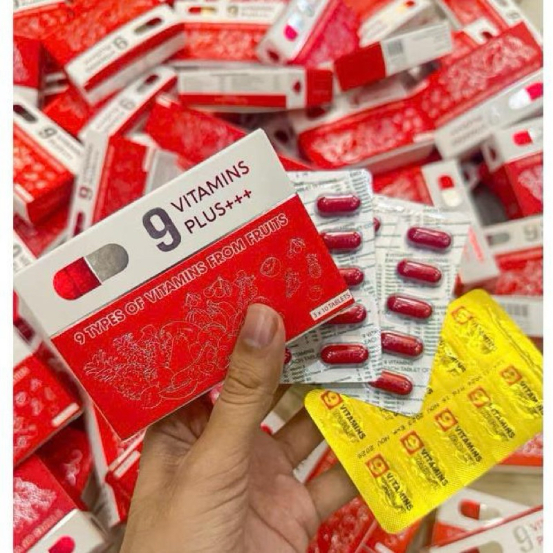 Dạng Vỉ - Viên Uống 9 VITAMIN PLUS Thái Lan - Bổ Sung Chất Cho Cơ Thể, Vỉ 10 Viên, 1 Hộp 3 Vỉ