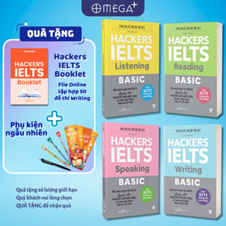 Bộ Sách Hackers IELTS Basic - Vững Nền Tảng Bứt Phá 7.0 IELTS (Reading+Listening+Writing+Speaking) Lẻ/Combo
