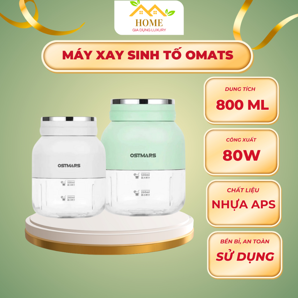 Máy xay sinh tố mini đa năng OSTMARS , máy xay sinh tố cầm tay OSTMARS,máy xay Sinh Tố Hoa Quả tiện lợi - LUXURY