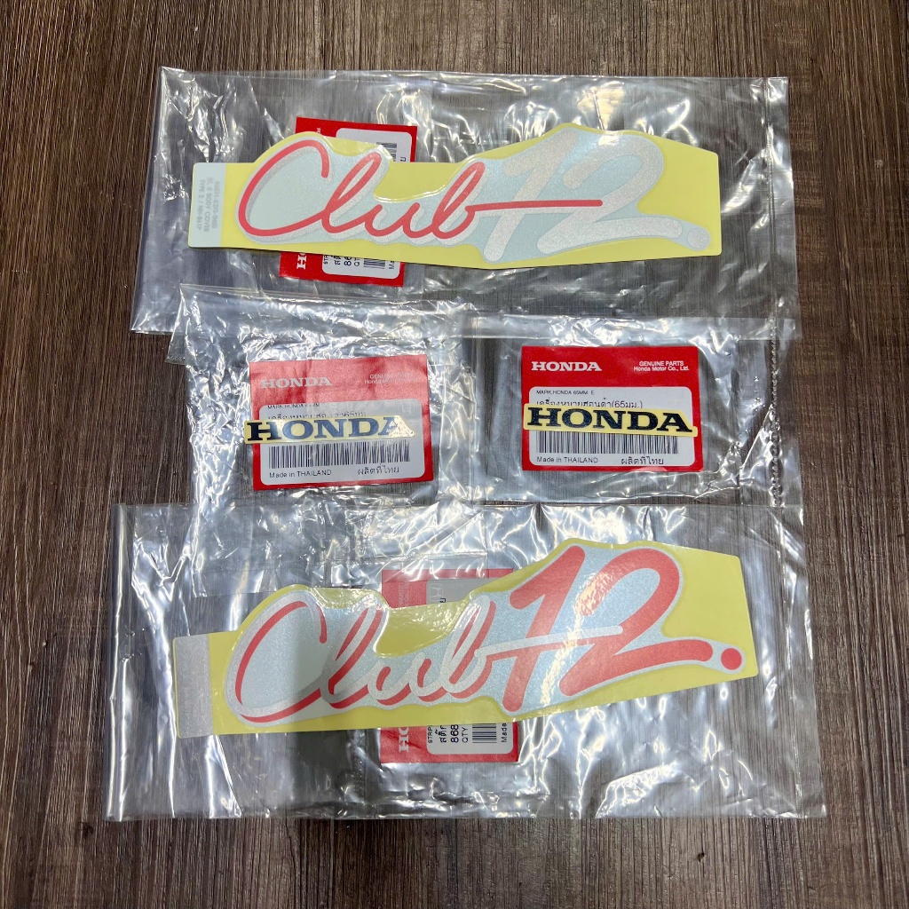 Tem Honda SCOOPY 2024 CLUB 12 màu trắng hồng