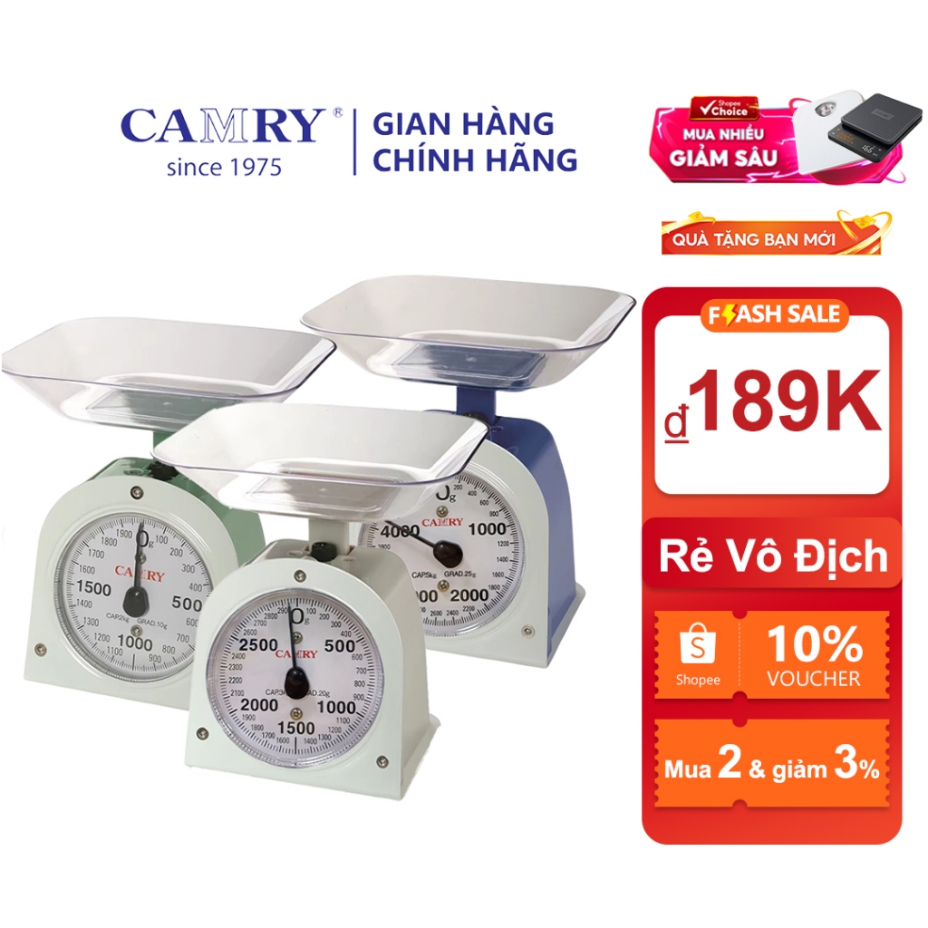 Cân nhà bếp cơ học Camry 5kg/3kg/2kg - Cảm biến chính xác cao