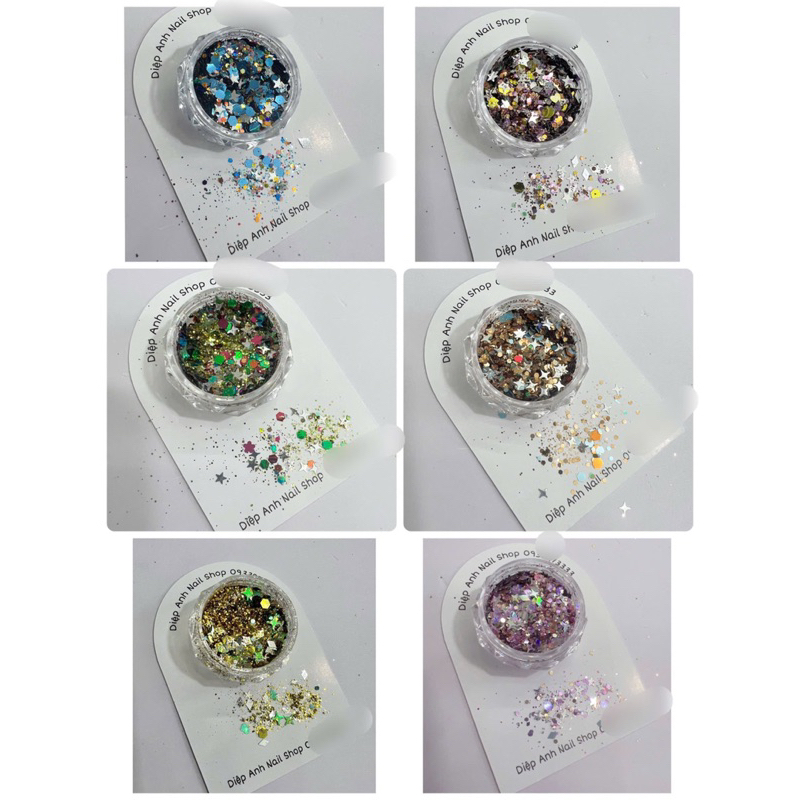 set nhũ sao mix màu siêu xinh
