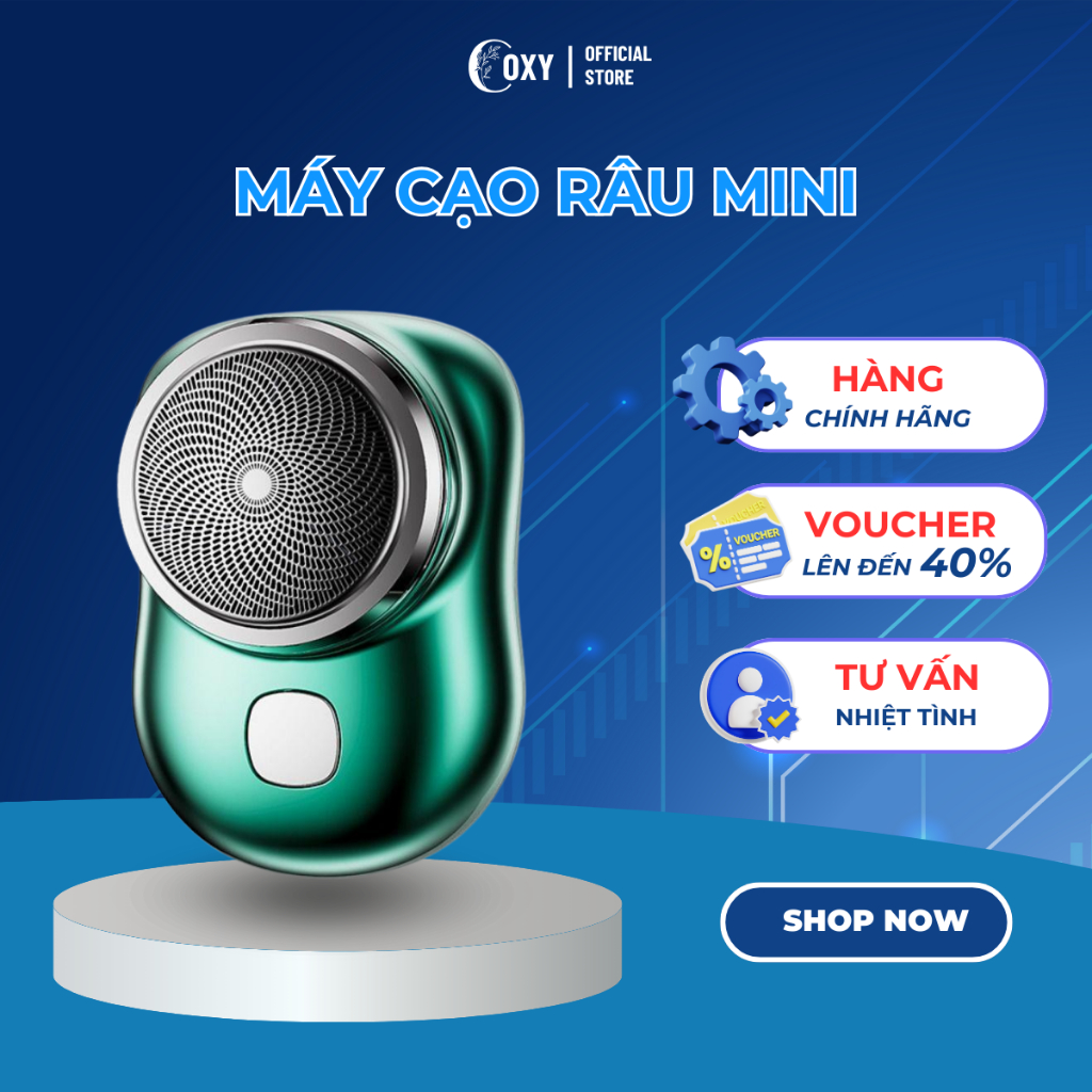 Máy Cạo Râu Mini IPX7 Chống Nước Cao Cấp 6 Lưỡi Dao Kép Tiện Lợi Sử Dụng GVQ Store