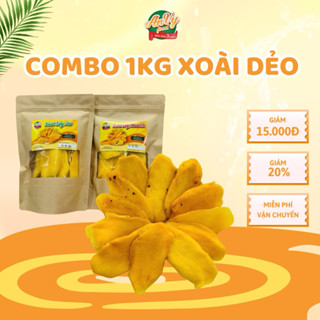  Combo 1kg Xoài Sấy Dẻo Chua Ngọt gồm 500gr Xoài Dẻo Thường + 500gr Xoài Dẻo Muối Ớt 