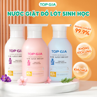 Nước giặt đồ lót sinh học TopGia khử mùi kháng khuẩn 99% an toàn với da nhạy cảm chai 520ml